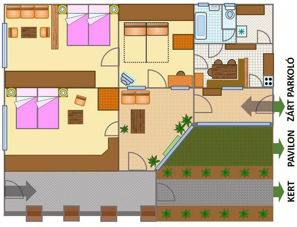 Hajnal Apartman Villa Gyula Bagian luar foto